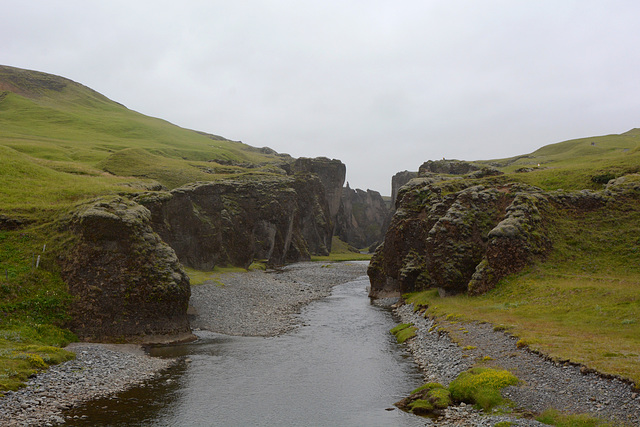 Iceland, Entrance to the Fjaðrárgljúfur Canyon