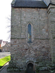 repton church, derbyshire (2)c10 lesenes on what is now the chancel over the C8/c9 crypt, with the angle of the central crossing protruding to the right