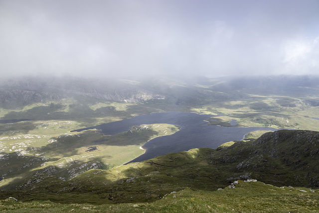 Ben Stack: view east over Loch Stack