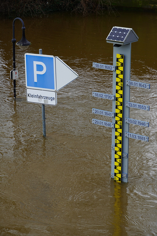 Hochwasser an der Weser