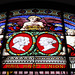 Detail of stained glass in council chamber, Former Town Hall, High Street, Lowestoft, Suffolk