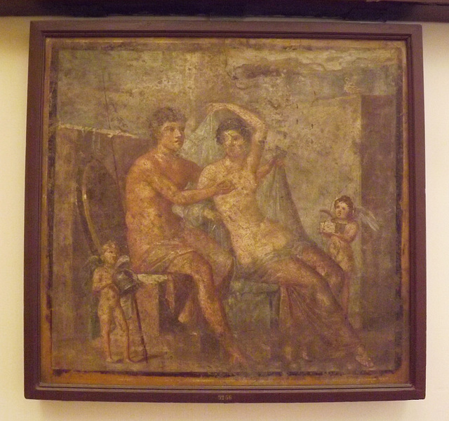 Ares and Aphrodite Wall Painting in the Naples Archaeological Museum, July 2012
