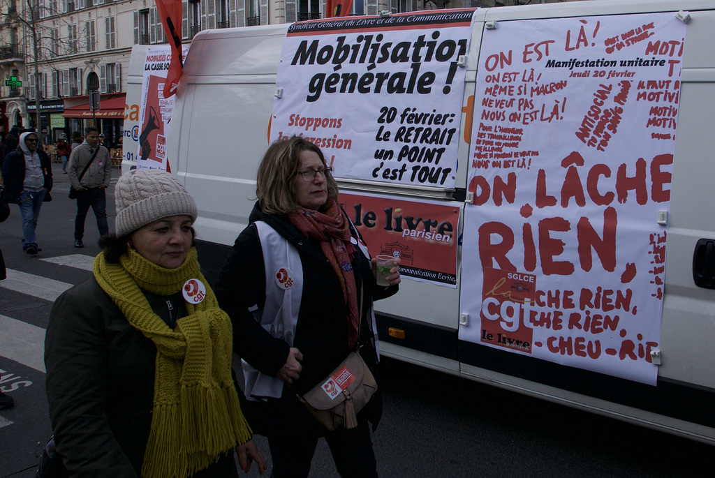 en grève, Paris February 2020