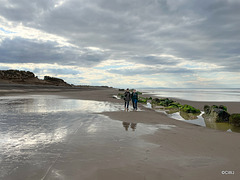 Findhorn Beach on a busy Good Friday afternoon...