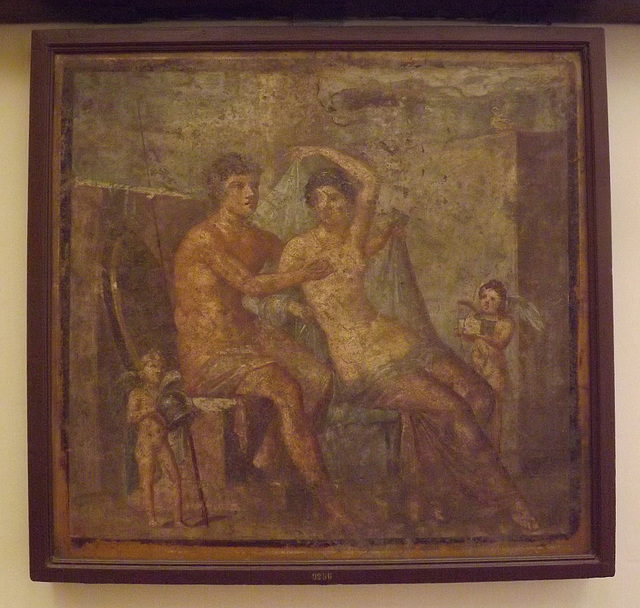 Ares and Aphrodite Wall Painting in the Naples Archaeological Museum, July 2012