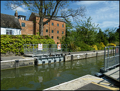 blue sky at Osney Lock