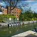 blue sky at Osney Lock