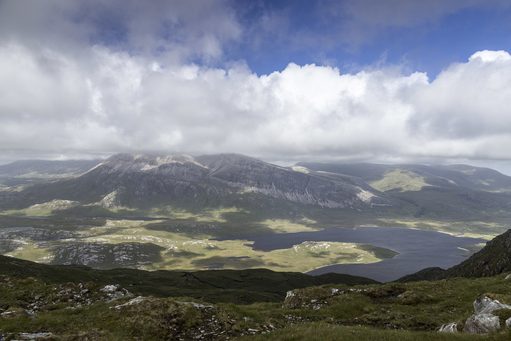 Ben Stack: easterly view to Arkle from Coire nam Mang bealach