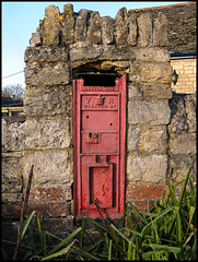 disused Victorian post box