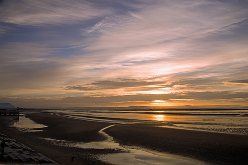 Sunset and Wet Sand