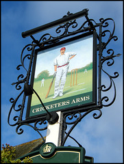 Cricketers Arms pub sign