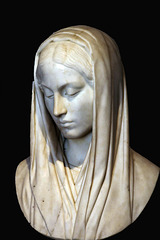 La Modestie - Marbre de Jean-Marie Bonnassieux - Lyon
