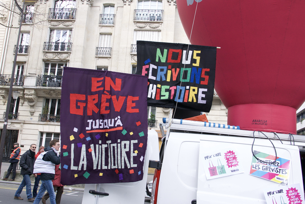 en grève, Paris February 2020