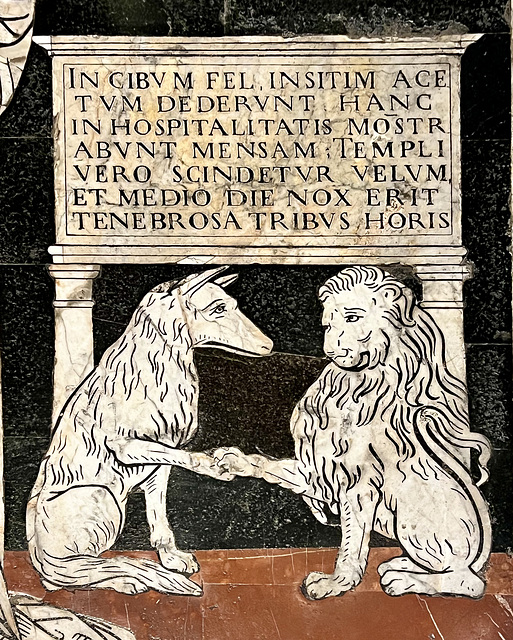 Siena 2024 – Duomo – Peace between Dog and Lion