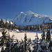 Mount Shuksan Over a Frozen Picture Lake