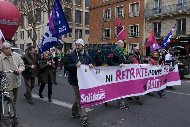 en grève, Paris February 2020