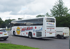 DSCF9129 Mil-Ken Travel MIL 1024 (KX56 OVO, Y1 HMC) on the A11 at Barton Mills - 5 Aug 2017