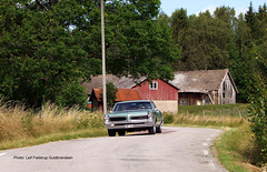 1966 Pontiac Lemans Sport. Högsbyn. Veteran Classic Dalsland. 8.Aug.2015. 58°53′54″N 12°22′55″E (approx. address: 2221, 660 10 Dals Långed, Sverige)