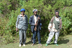 Ethiopia, Simien Mountains, Team of Bodyguards