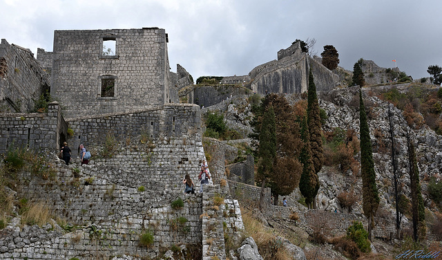 Up to the castle of San Giovanni, Kotor