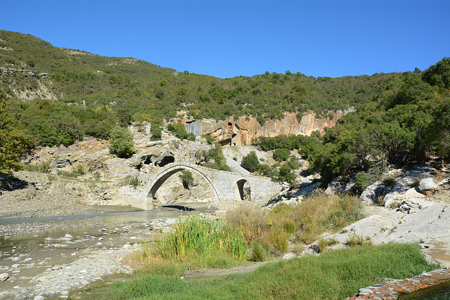 Albania, The Kadiut Bridge across the Stream of Lengaricë