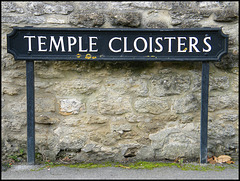 Temple Cloisters sign