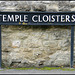 Temple Cloisters sign