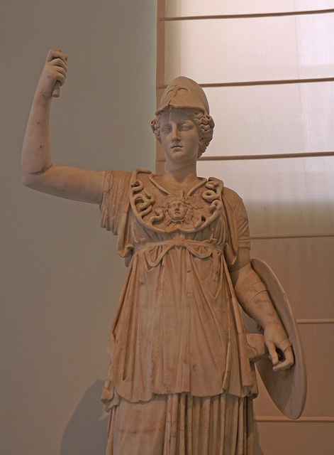 Detail of a Statue of Athena in the Naples Archaeological Museum, July 2012