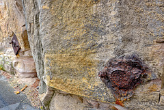 Rust and rock wall