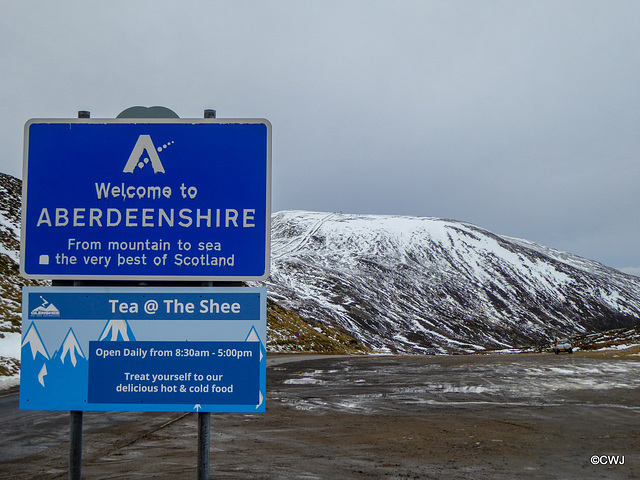 Snows on the Glenshee road