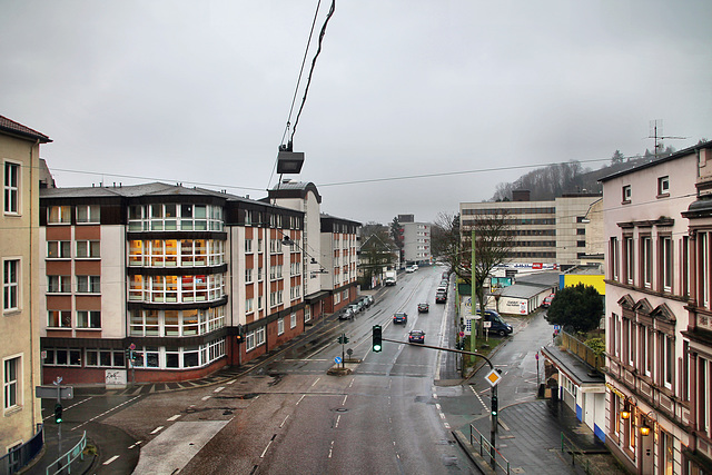 Bergischer Ring, von der Fußgängerbrücke aus (Hagen-Mitte) / 29.01.2022