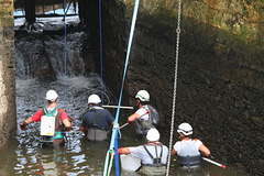 Travaux sur le barrage de Mauzac