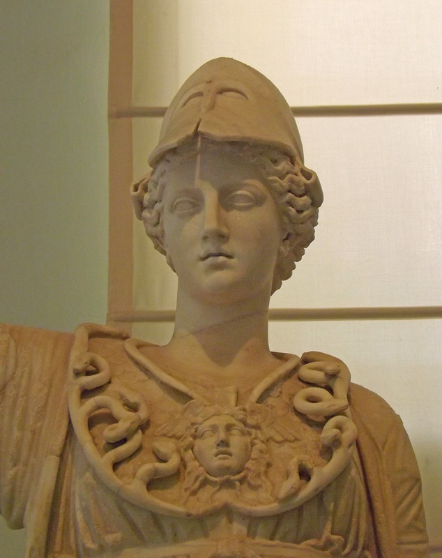 Detail of a Statue of Athena in the Naples Archaeological Museum, July 2012