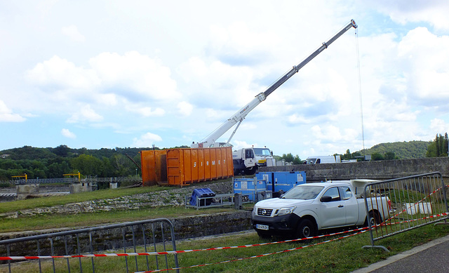 Travaux de restauration sur le barrage de Mauzac (24)