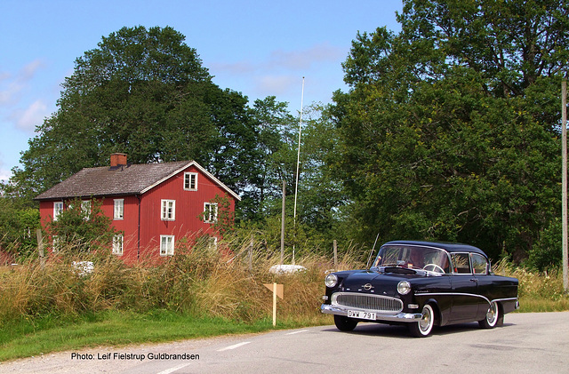 1958 Opel Rekord. Högsbyn. Veteran Classic Dalsland. 8.Aug.2015. 58°53′54″N 12°22′55″E (approx. address: 2221, 660 10 Dals Långed, Sverige)