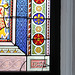 Detail of stained glass in council chamber, Former Town Hall, High Street, Lowestoft, Suffolk