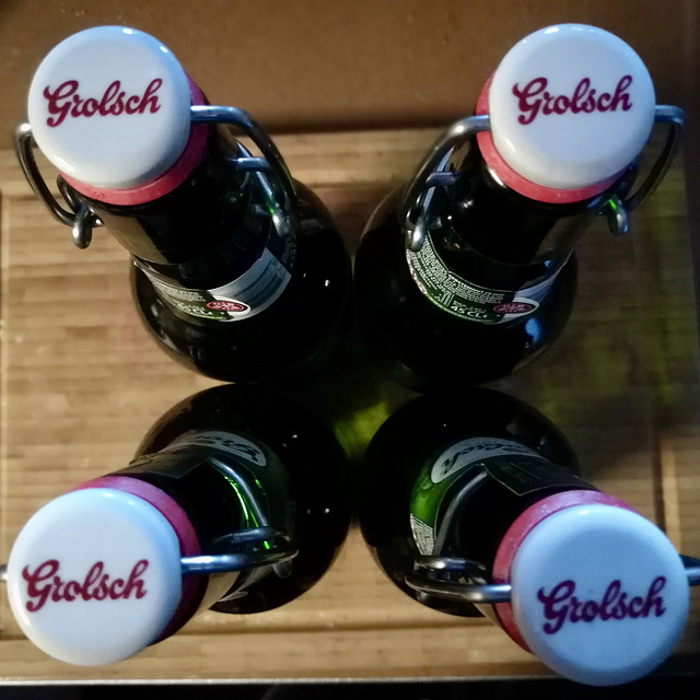 Grolsch beer bottles