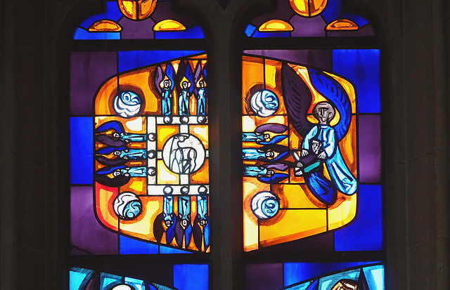 Glasfenster mit neutestamentlichem Motiv - Das Heilige Abendmal