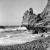 Surf and rocks on St Agnes beach