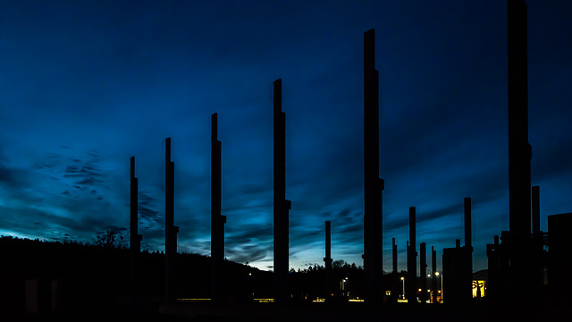 pillars in the night