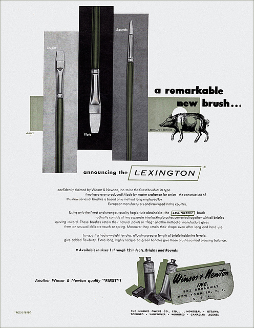Lexington Brush Ad, 1951