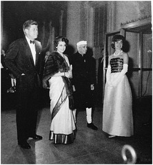 Indira, Nehru and President and Jacqueline Kennedy in Washington, in November 1961 DC