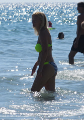 in the water