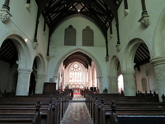 icklesham church, sussex (3)arcades c12, roof c19 teulon