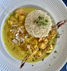 Caril de gambas, Prime Beach restaurant, Monte Gordo.