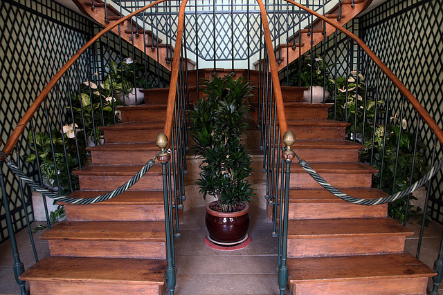 Le grand escalier de bateau à double branche