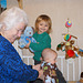 Being with great-grandmother ("Nanny") means having fun!