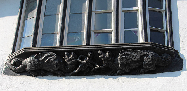 Detail of window, Coopers Building, St Mary' Street, Bungay, Suffolk