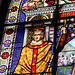 Detail of stained glass in council chamber, Former Town Hall, High Street, Lowestoft, Suffolk