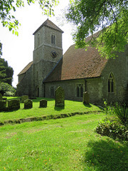 icklesham church, sussex (41)the north transeptal tower looks late c11, the aisles late c12 with c14 windows
